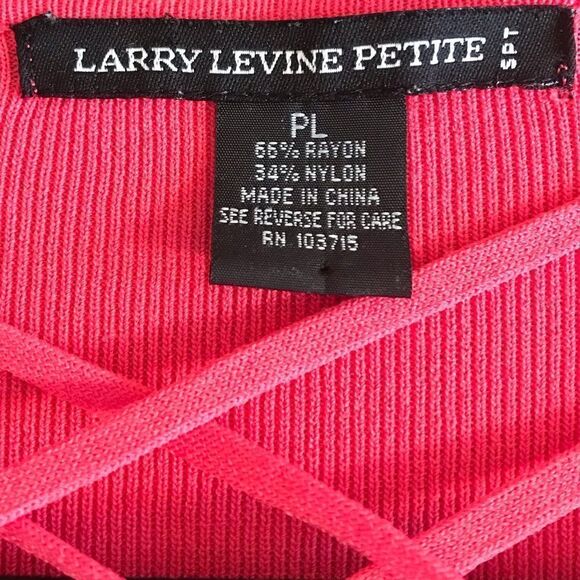 Larry Levine Pink Short Sleeve Top - Picture 5 of 6